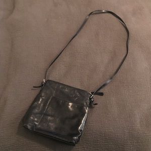 HOBO black leather crossbody purse